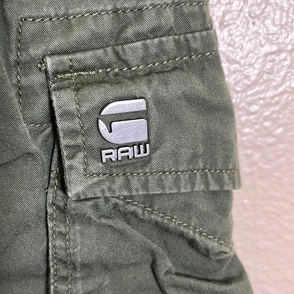 G-Star Dark Green Cargo Shorts - Picture 8 of 14